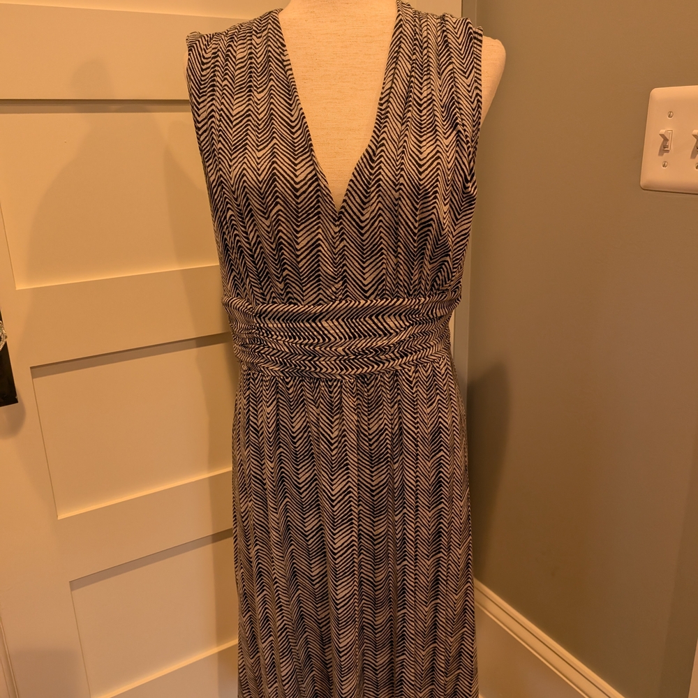 Anthropologie Gray Sequin Pleated Maxi Dress